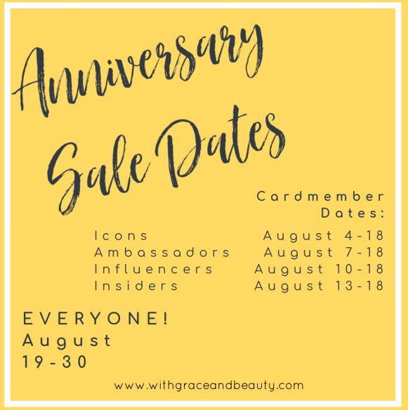 Anniversary Sale Dates | www.withgraceandbeauty.com